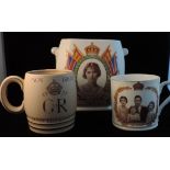 Commemoration Cup, Tankard And Tea Caddy - George Vi 1937