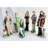 Ladies Of Fashion Porcelain Figurines Set Of 6