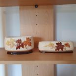 Two Maple Leaf Sylvac Planters