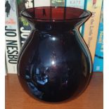 Purple Iridescent Glass Vase