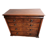 Victorian Flame Veneered Mahogany Chest Of Drawers