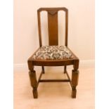 4 Antique Chairs Solid Wood with Staffed Seat: