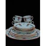 Foley Teaset - 4 X Trios Of Cup, Saucer And Plate, Together With A Serving Plate
