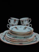 Foley Teaset - 4 X Trios Of Cup, Saucer And Plate, Together With A Serving Plate