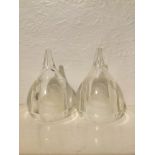 Italian Designer Lucite Teardrop Salt & Pepper Shakers Guzzini Fratelli