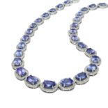 Tanzanite And Diamond Necklace