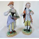 Pair Of Antique Dresden Porcelain Figurines