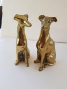 2 Brass Greyhounds