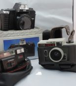 Collection Of Photography Equipment - King 35Mm Camera, Ilford Sprite 35, Hannimex 35 And A Leather