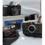 Collection Of Photography Equipment - King 35Mm Camera, Ilford Sprite 35, Hannimex 35 And A Leather