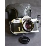 Vintage 35Mm Chinon Cx11 Camera And Lens