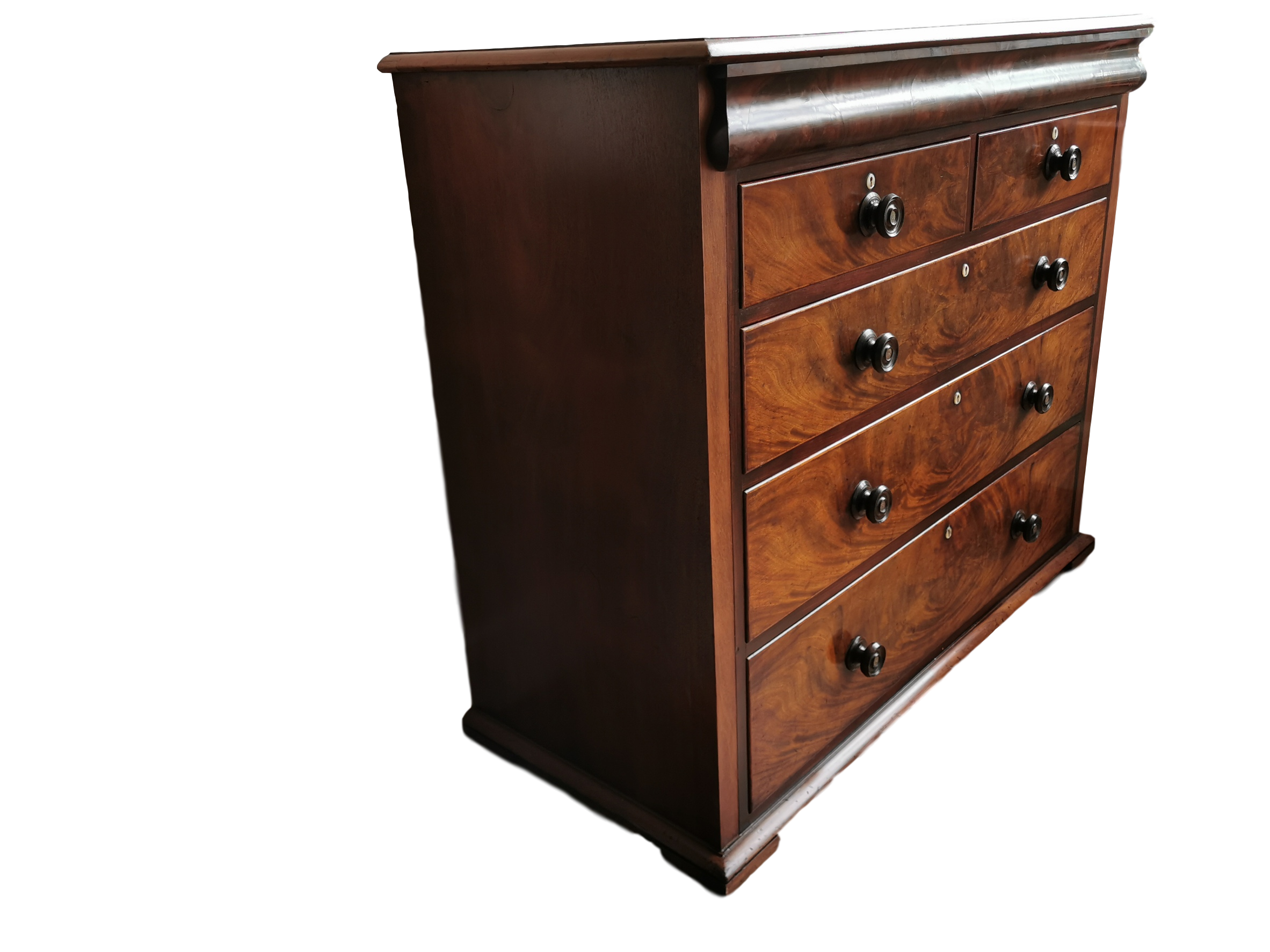 Victorian Flame Veneered Mahogany Chest Of Drawers - Image 2 of 2