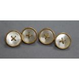 9Ct Gold And Mother Of Pearl Cufflinks