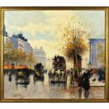 E Cortes Oil Painting Parisian Street Scene Post-Impressionism