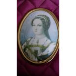 Framed Miniature Portrait Of Lady Jane Grey