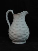 Victorian Basket Weave Pottery Jug, With Registration Mark - 5 July 1852