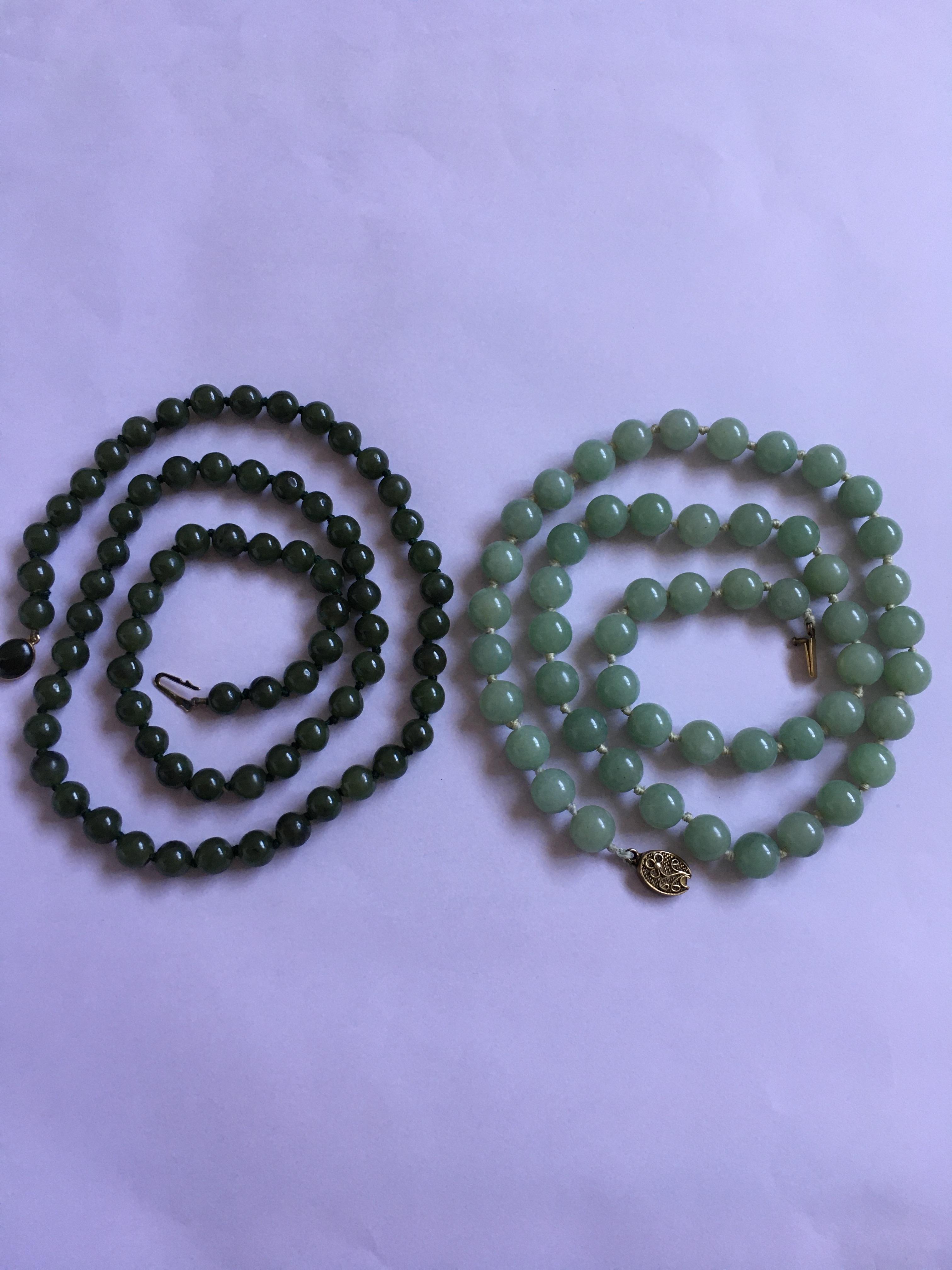 2 Jade Necklaces