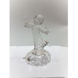 Art Deco Glass Figurine Of An Angel Holding A Dove