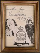 RAF Military Dam Busters Barnes Wallis Autograph 29th July 1968