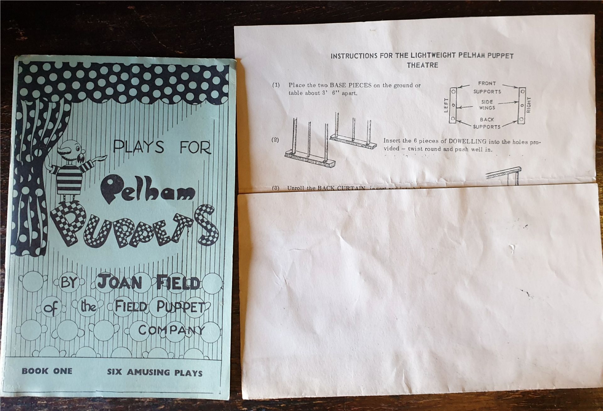 Vintage Pelham Puppet Theatre Boxed Plus Plays Book - Image 3 of 4