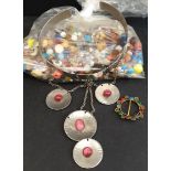 Vintage Parcel of Costume Jewellery Beads & Tiara