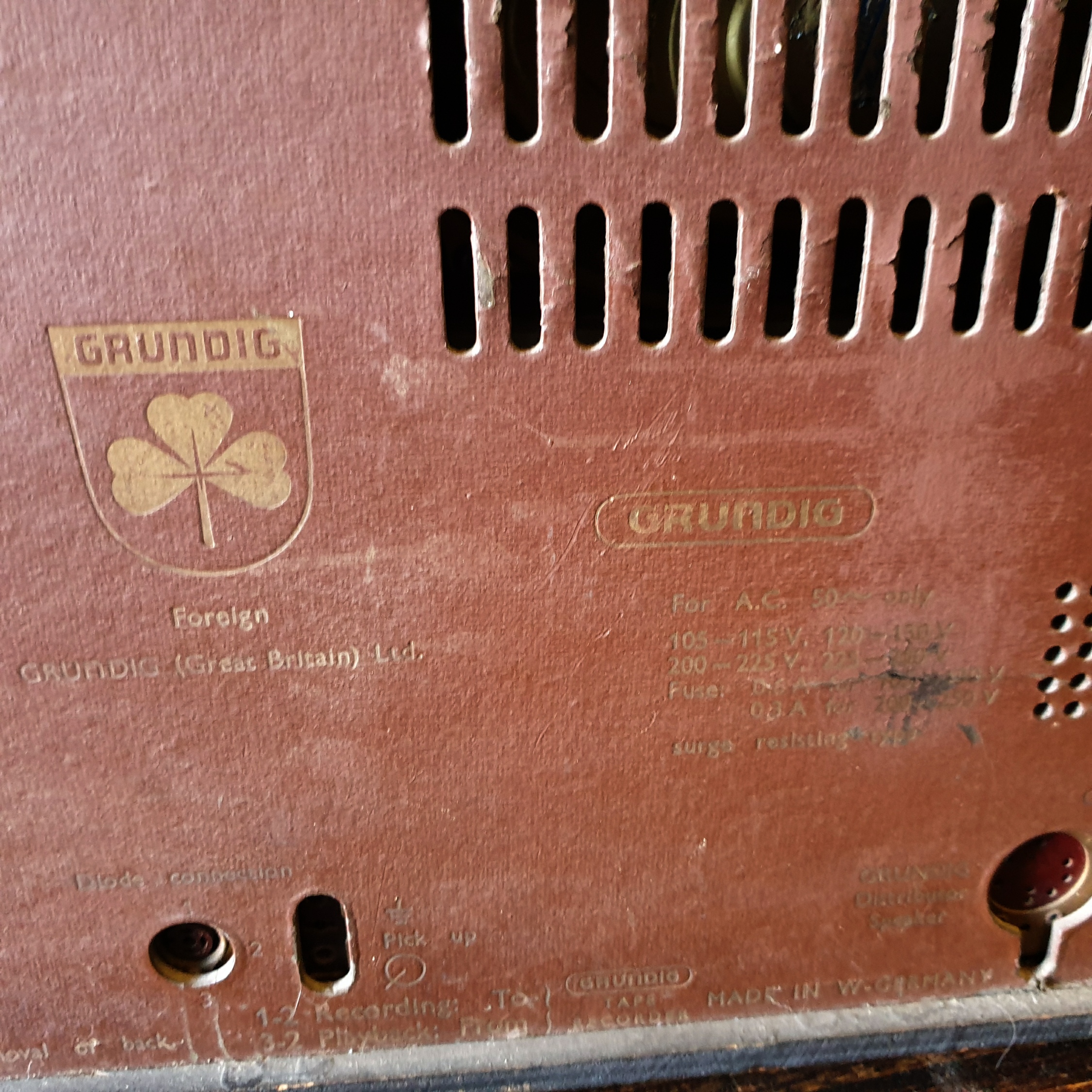 Vintage Grundig 3028 Valve Radio Wood Case - Image 6 of 6