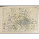 Antiques Map Middlesex 1899 G. W Bacon & Co.