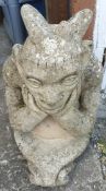 Vintage Reconstituted Imp Garden Statue