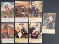 Antique Military WWI 7 Postcards Bamforth