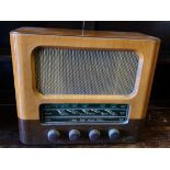 Vintage G Marconi Marconophone Vale Radio Wood Case