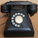 Vintage Bakelite Black Telephone (Converted)