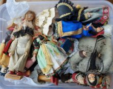 Vintage Box of 15 Mid Century World Dolls