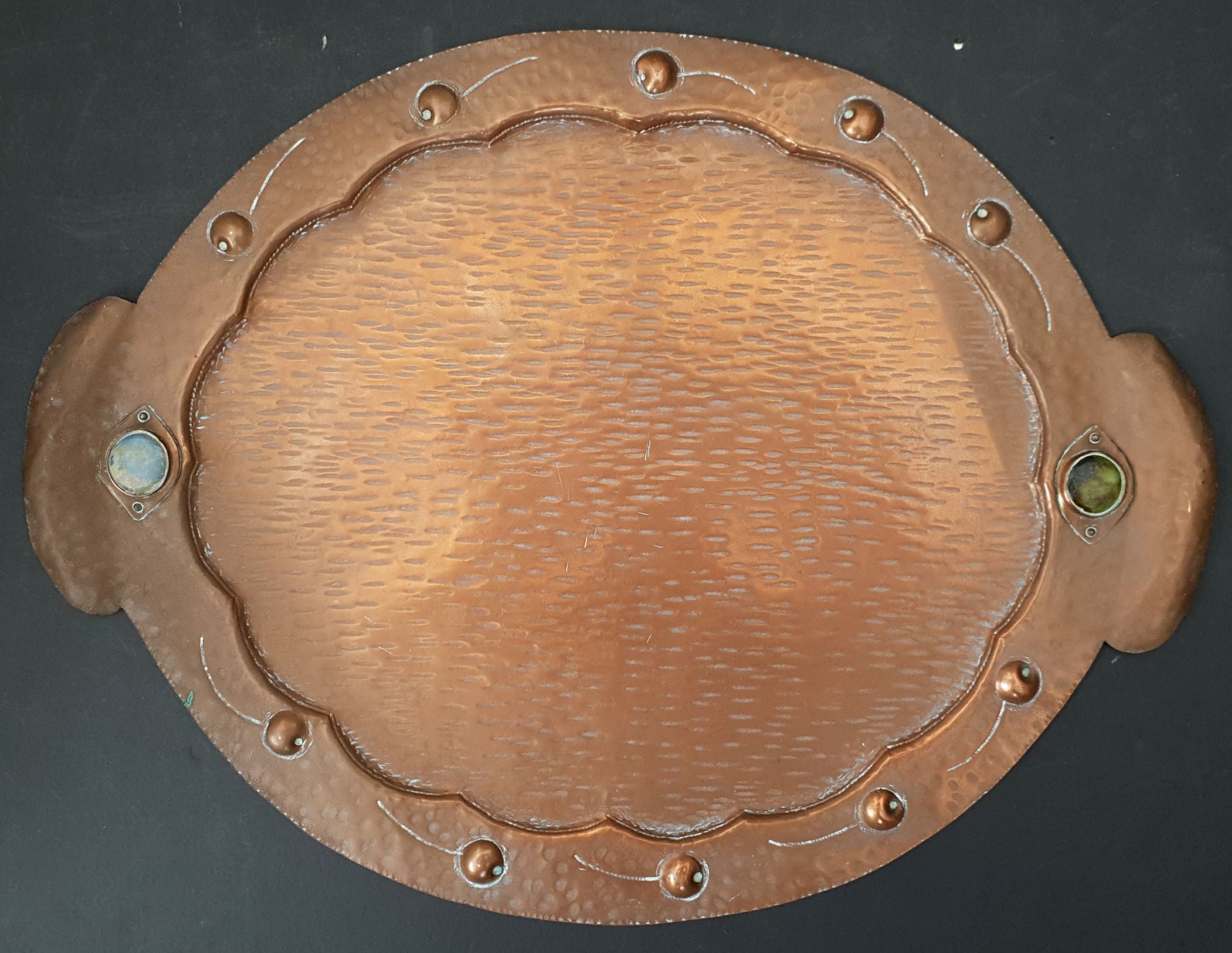 Antiques Hand Made Arts and Crafts Copper Tray
