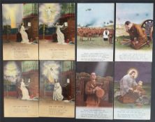 Antique Military WWI 8 Postcards Bamforth