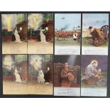 Antique Military WWI 8 Postcards Bamforth