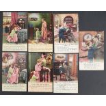 Antique Military WWI 7 Postcards Bamforth