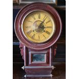 Antique Victorian Wood Cased Wall Clock