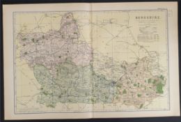 Antiques Map Berkshire 1899 G. W Bacon & Co.