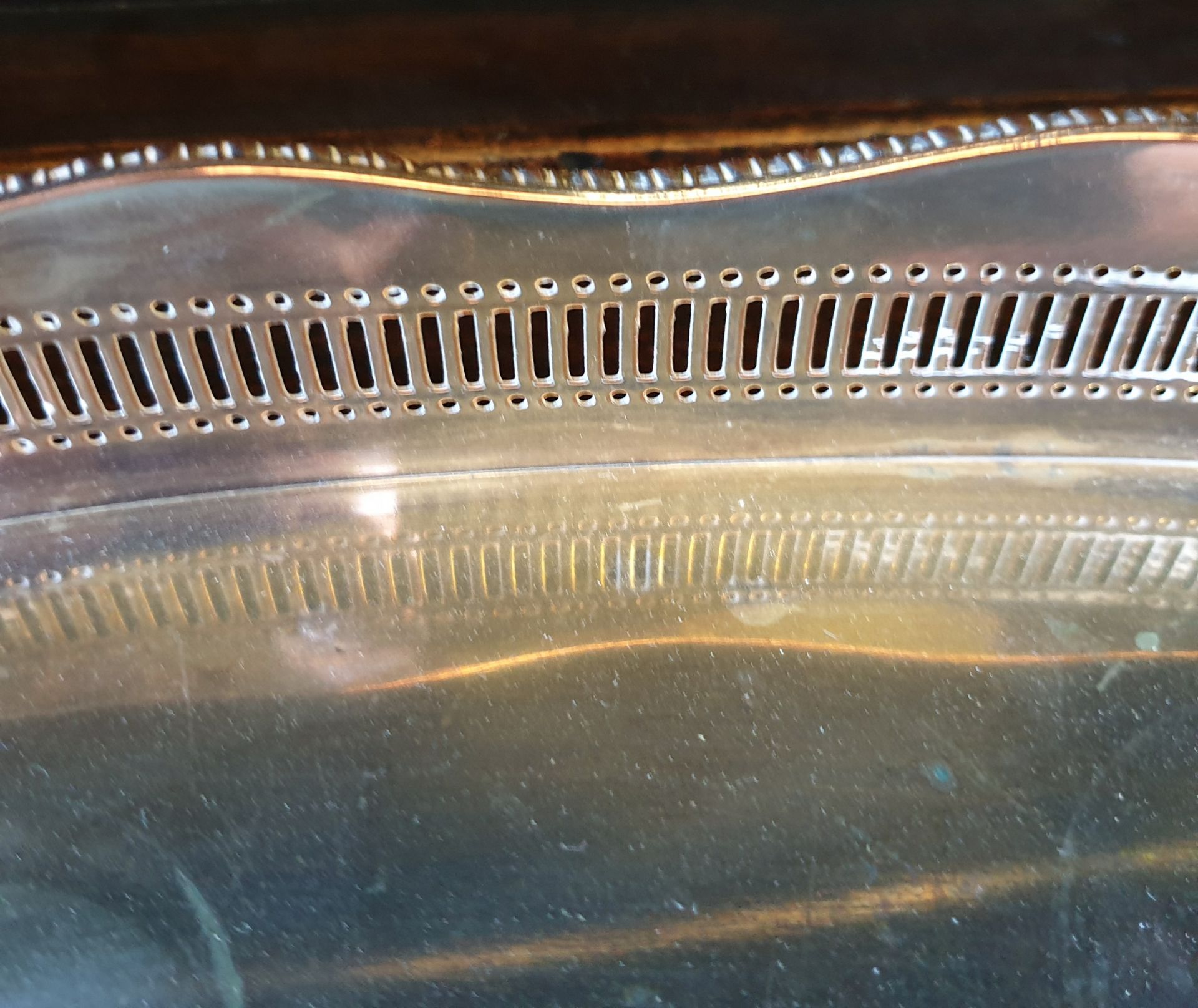 Antique Large Silver Plated Pierced Galleried Oval Tray On Bun Feet - Image 2 of 5