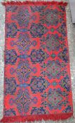 Vintage Hessian Backed Prayer Rug