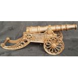 Vintage Iron Desktop Model Military Cannon