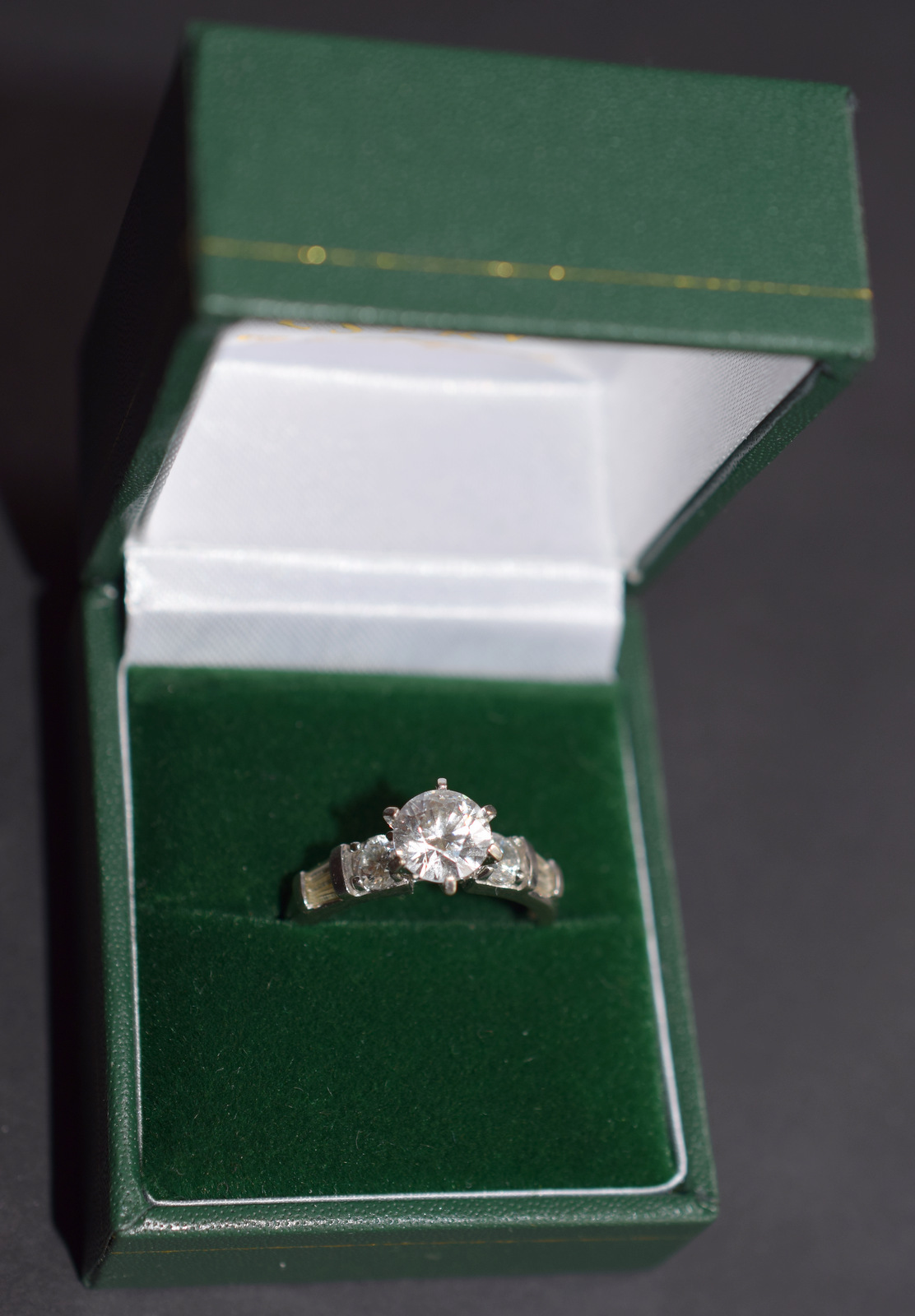 14k White Gold Dress Ring Size N - Image 2 of 5