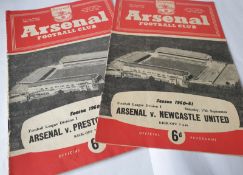 Two Arsenal Programmes Dating From Season 1960-61
