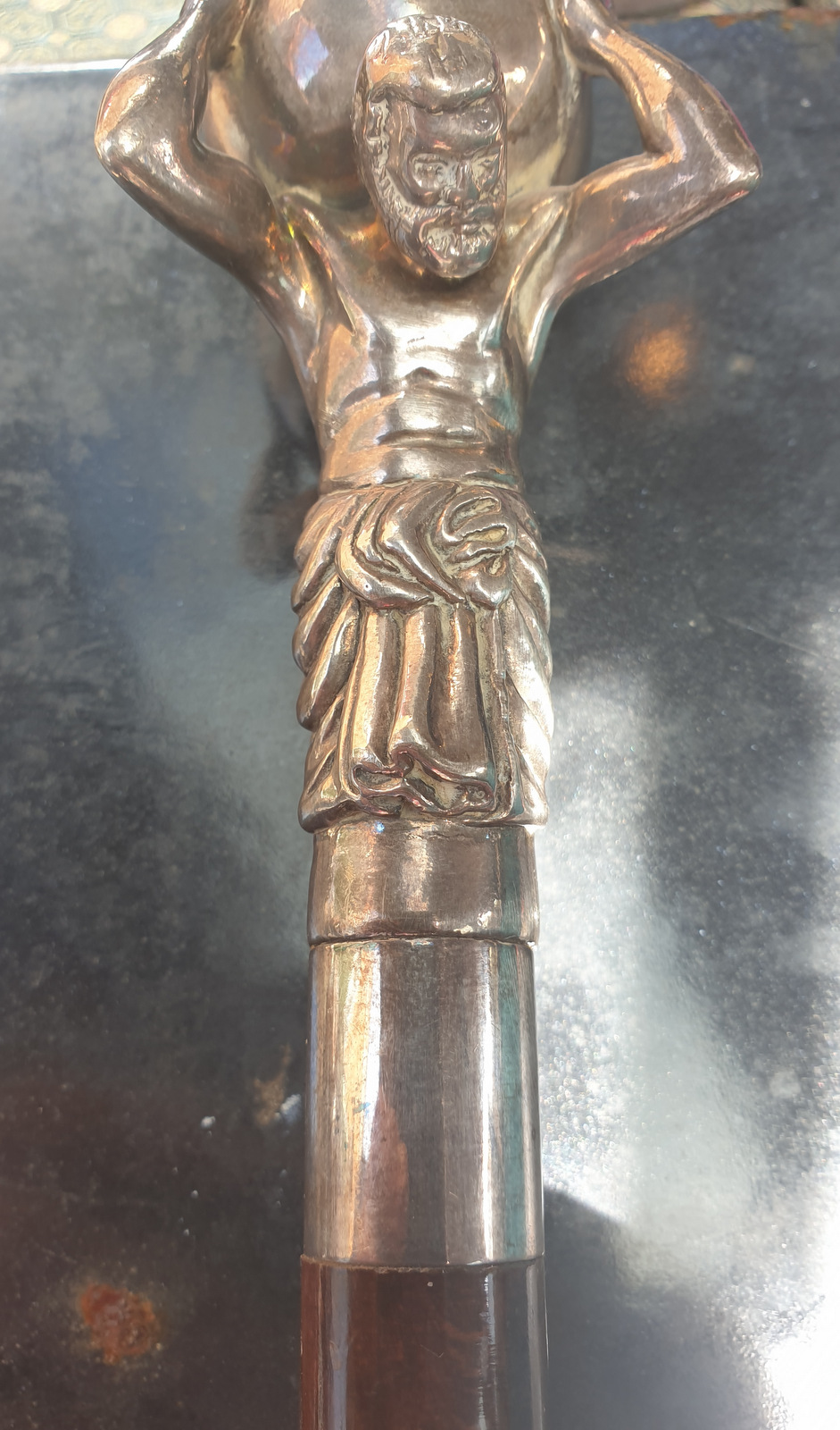 Silver Topped Walking Cane - Image 2 of 8