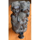 Heavy Wooden African Style Carved Figures