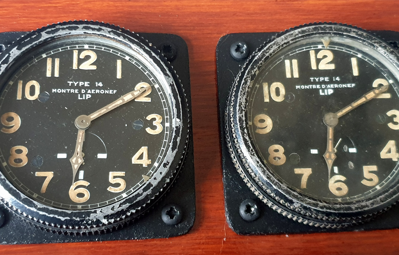 Lip Type 14X2 Double Cockpit Clocks