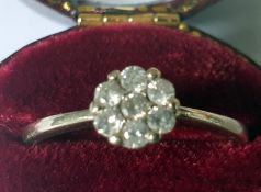 Lovely 9Ct White Gold Diamond Ring.