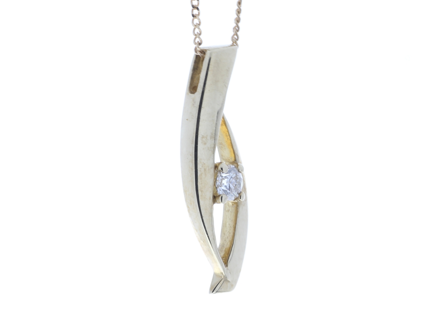 9ct Claw Set Diamond Pendant 0.18 Carats - Image 2 of 4