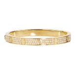 18ct Yellow Gold Diamond Set Bangle 1.99 Carats