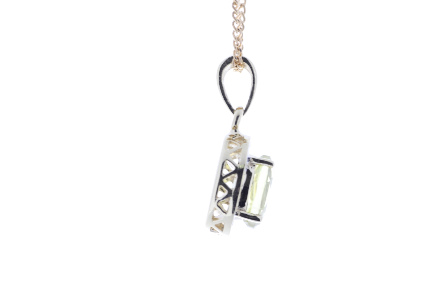 9ct Yellow Gold Diamond And Lemon Quartz Pendant - Image 2 of 4